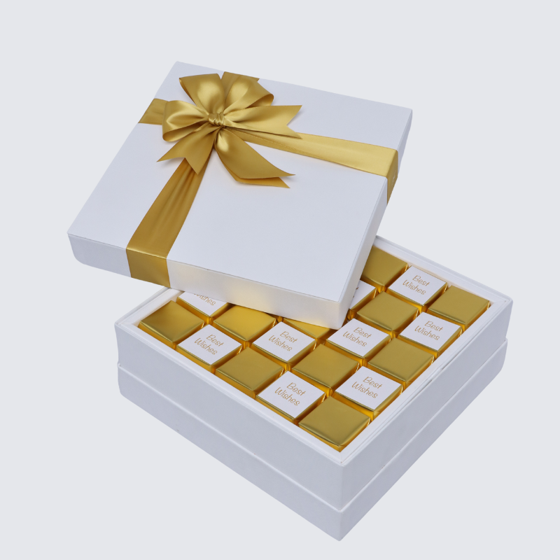 "Best wishes" gold designed premium chocolate hard box