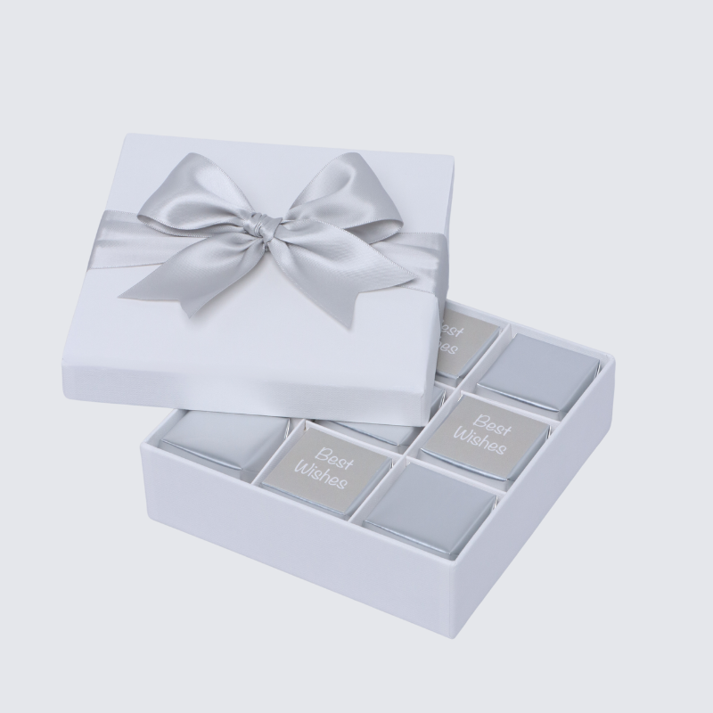 "BEST WISHES" CLASSIC 9-PIECE CHOCOLATE HARD BOX