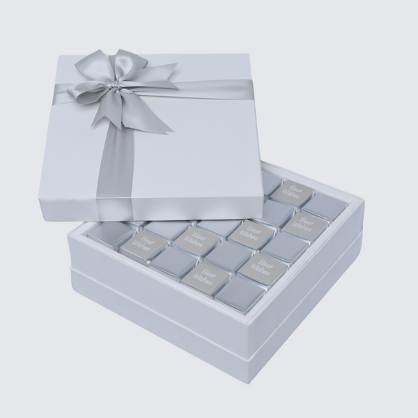 Best wishes silver classic designed premium chocolate hard box
