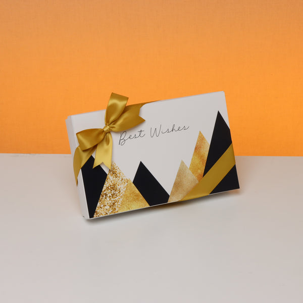 Best wishes geometric designed 15p premium chocolate hard box