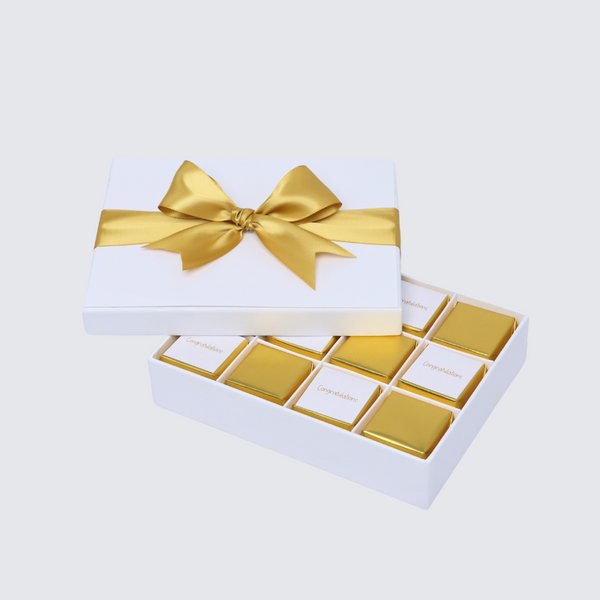 Congratulations gold designed 12P premium chocolate hard box
