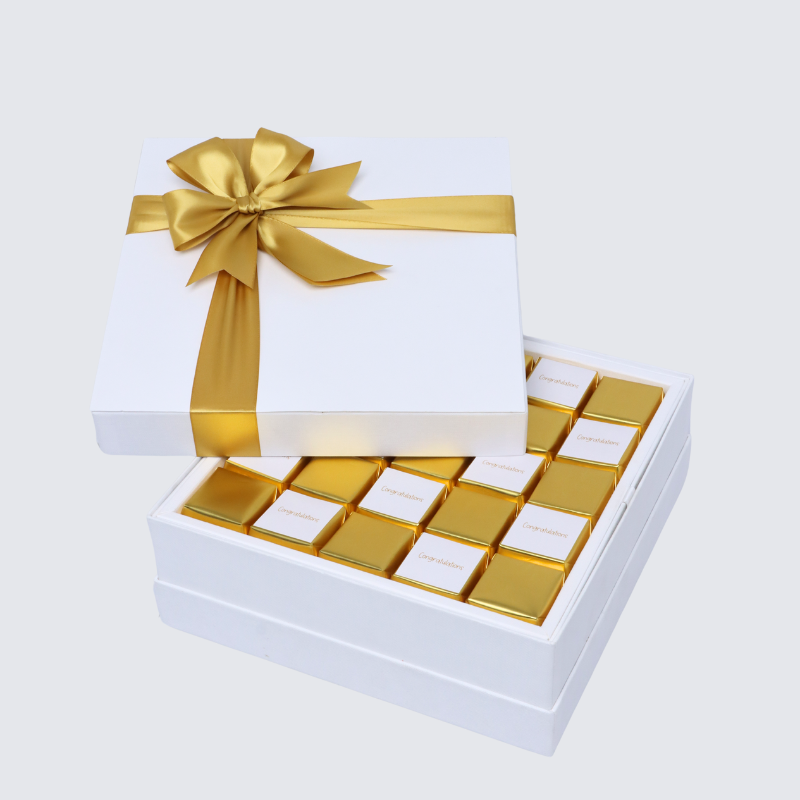 "Congratulations" gold designed premium chocolate hard box