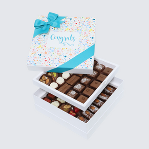 Congrats colored bubble designed choc...