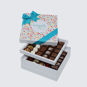 Congrats circle colored designed choc...