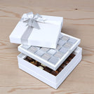 Congratulations classic silver designed chocolate 2-layer hard box