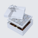 Congratulations classic silver designed chocolate 2-layer hard box