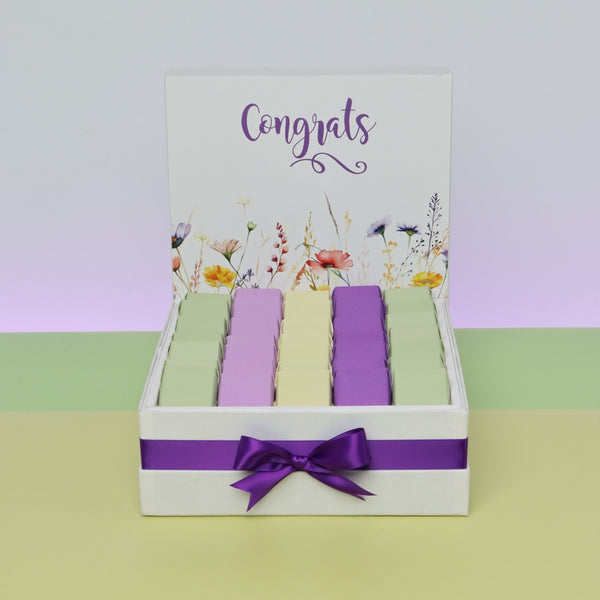 Congrats floral designed premium chocolate large hamper