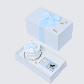 CAROUSEL THEMED BABY BOY PERSONALIZED CAROUSEL CANDLE GIVEAWAYS