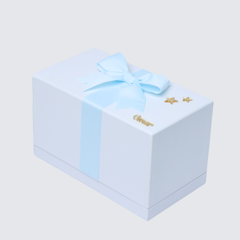 Set of 20 boxes carousel themed baby boy personalized carousel candle giveaways