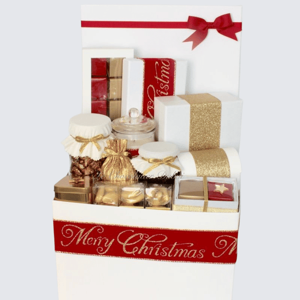 Christmas decorated chocolate & sweets extra large hamper