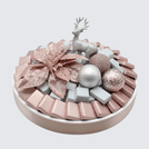 Christmas decorated chocolate leather tray