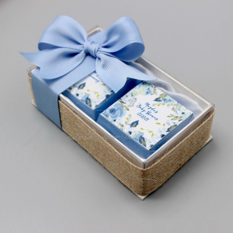 BABY BOY PERSONALIZED CHOCOLATE VIEW TOP BOX