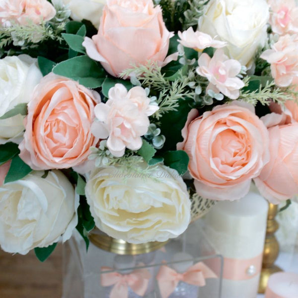 Bridal floral luxury dessert table