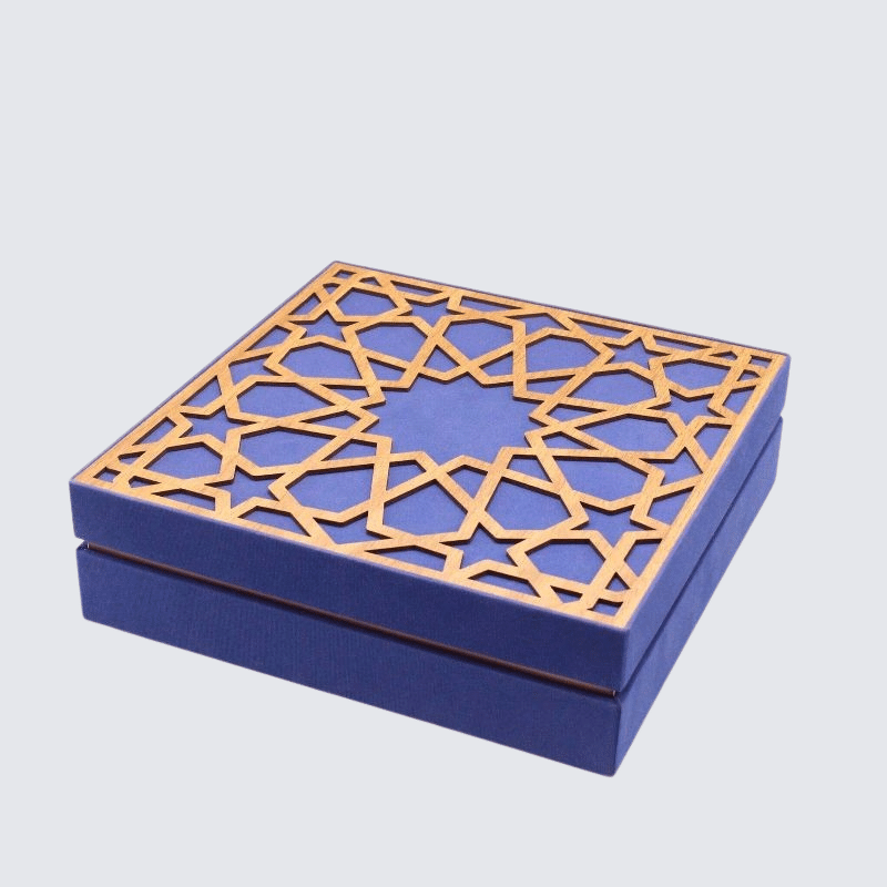 DECORATED LASER CUT PATTERN CHOCOLATE HARD BOX