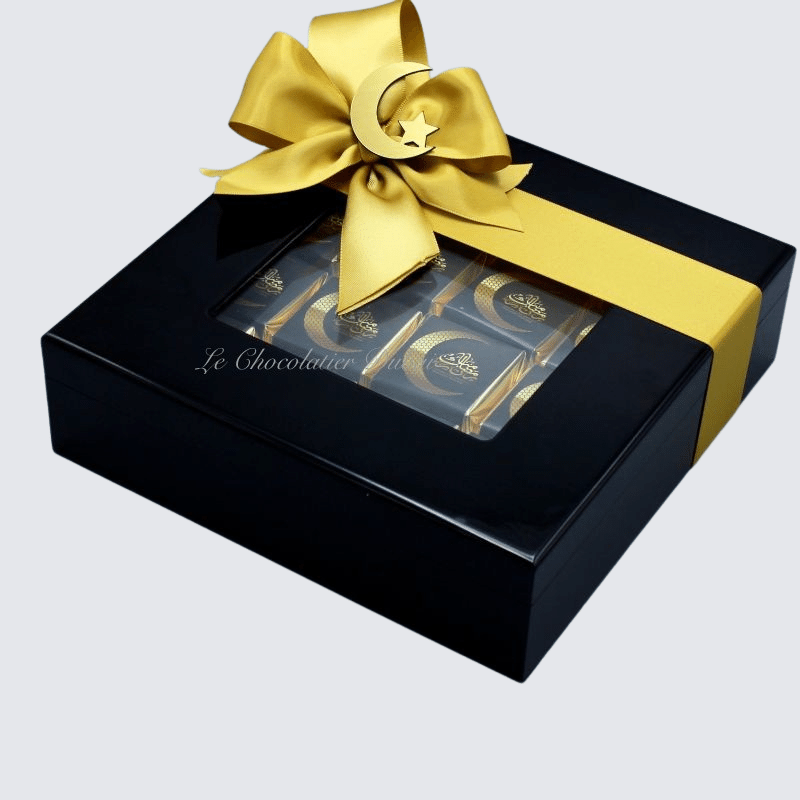 RAMADAN DECORATED CHOCOLATE TOP VIEW WOOD BOX