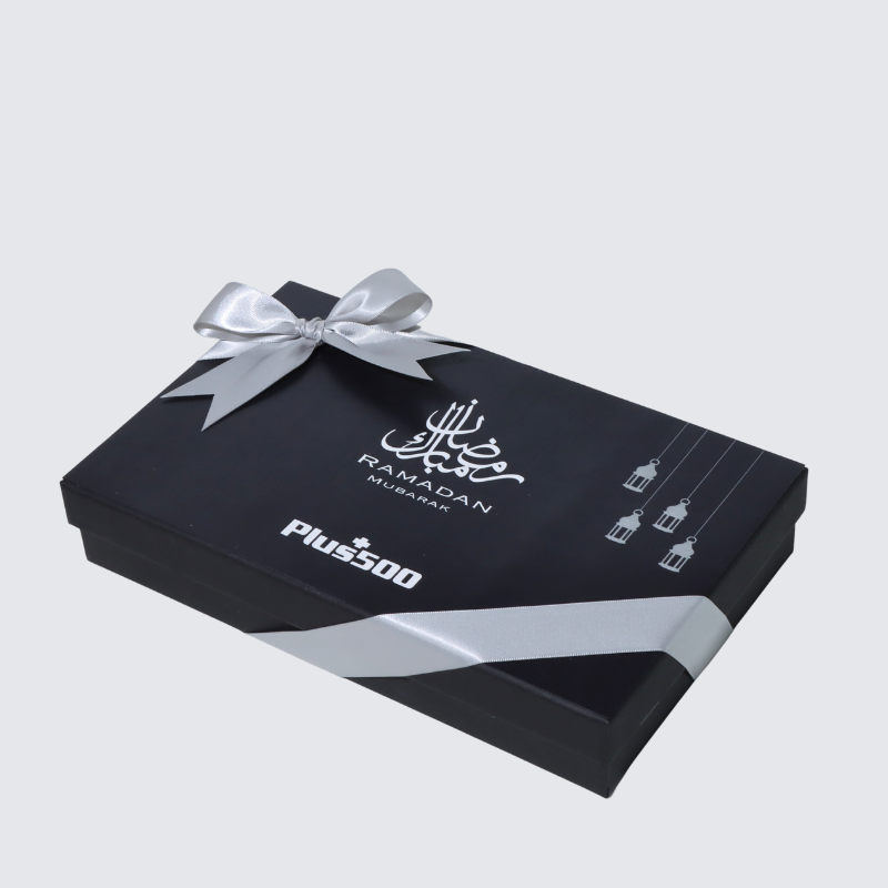 RAMADAN DESIGNED CORPORATE BRANDED CHOCOLATE & DATES HARD BOX