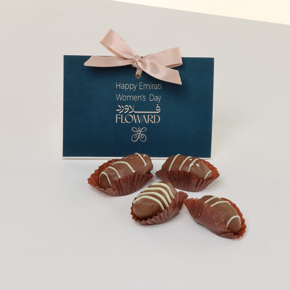 CORPORATE CHOCOLATE COATED DATES TRIANGLE BOX