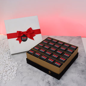 CORPORATE BRANDED CHOCOLATE VELVET HARD BOX