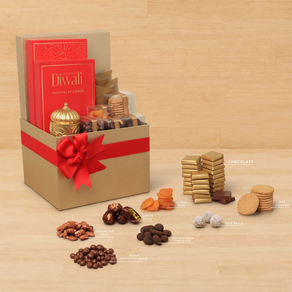 Happy Diwali festival of lights designed chocolate & sweets large hamper
