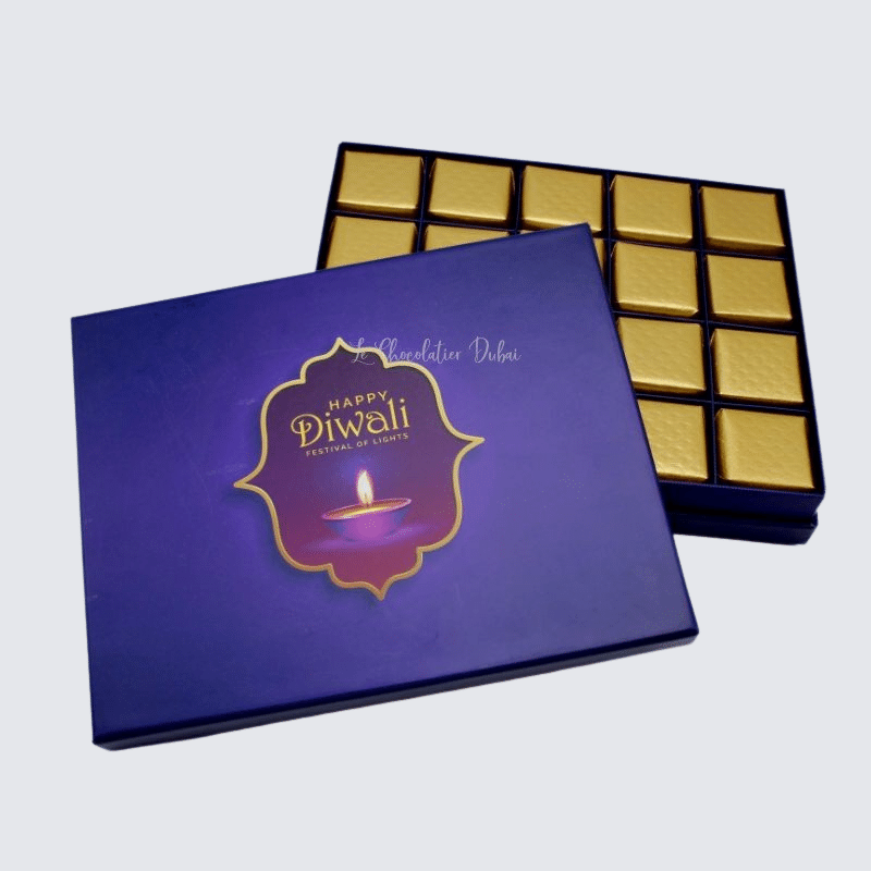 Diwali candle design 20 piece premium chocolate printed hard box