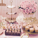 Baby girl carousel theme dessert table