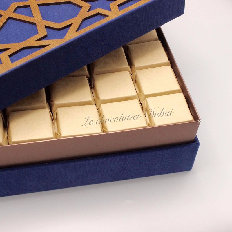 DECORATED LASER CUT PATTERN CHOCOLATE HARD BOX