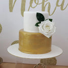 Birthday gold white dessert / sweets table