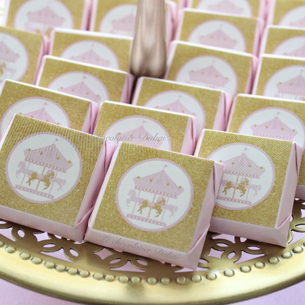 Baby girl carousel theme dessert table