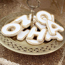 Birthday gold white dessert / sweets table