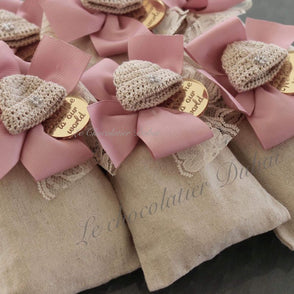 Set of 20 Baby girl crochet hat choco...