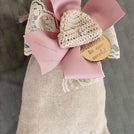 Set of 20 Baby girl crochet hat chocolate bag