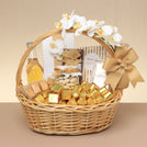 Rustic designed "happy birthday" premium chocolate & sweets medium basket