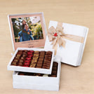 Valentines personalized photo designed chocolate 2-layer hard box