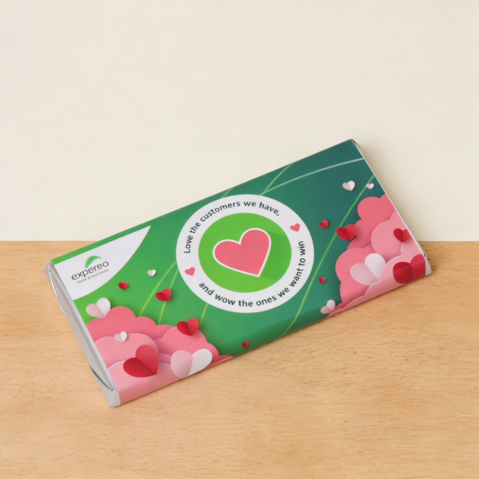 Set of 10 corporate branded plain loose milk chocolate bar