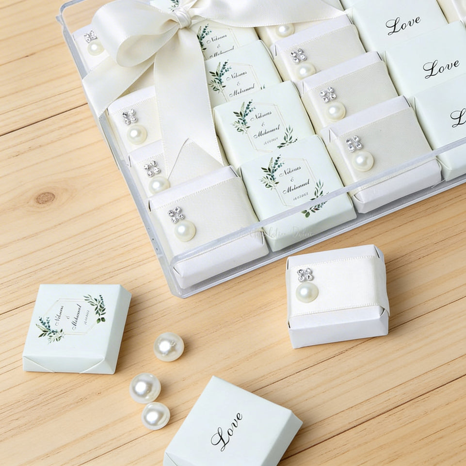 Bridal personalized premium chocolate acrylic tray