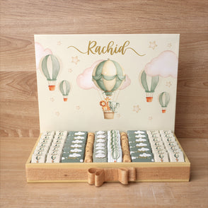 Baby boy air balloon designed sage gr...