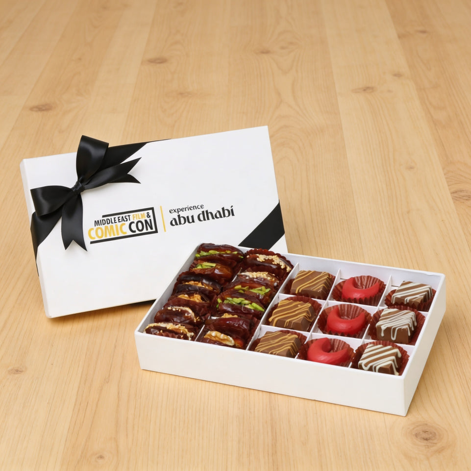 Set of 4 Corporate customized premium chocolate & dates 15P hard box