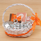 Season's Greetings designed premium chocolate & honey medium basket