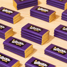 Set of 10 Willy wonka designed plain milk chocolate bar