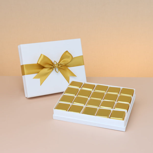 Premium gold & white chocolate 20-pc hard box