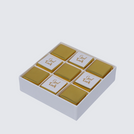 Good luck classic gold designed 9-piece premium chocolate hard box