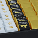 Graduation designed premium chocolate large leather tray