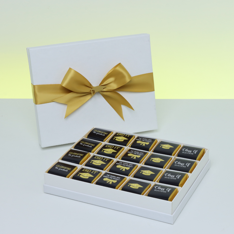 Graduation designed 20-piece chocolate hard box