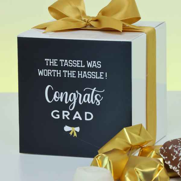 Set of 20 Graduation designed premium chocolate cube soft box