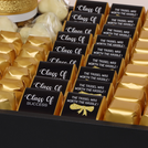 Graduation designed premium chocolate leather large tray