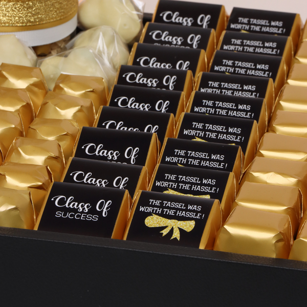 Graduation designed premium chocolate leather large tray