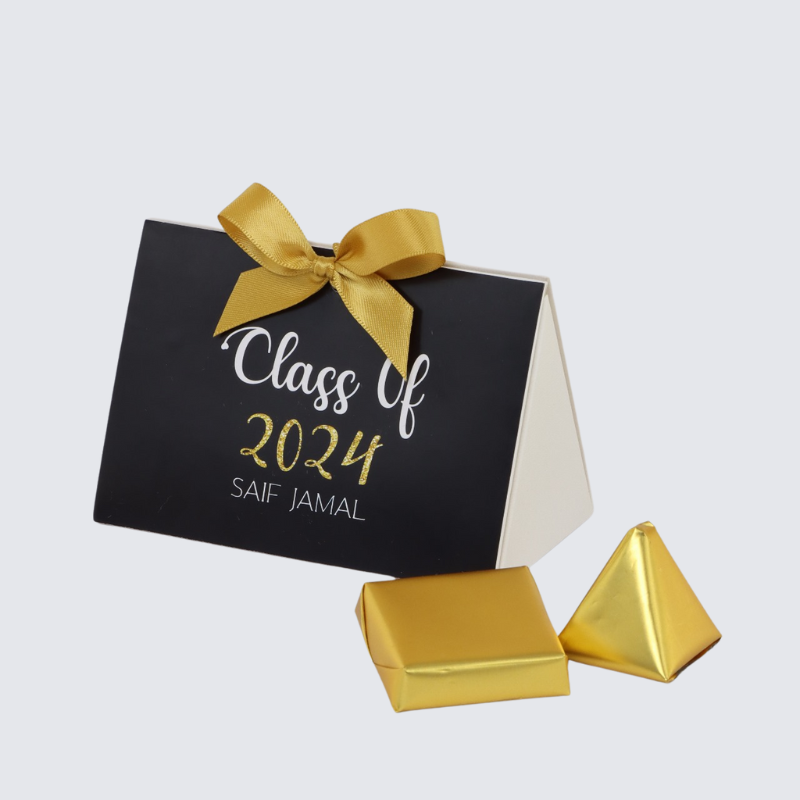 Graduation personalized chocolate triangle box