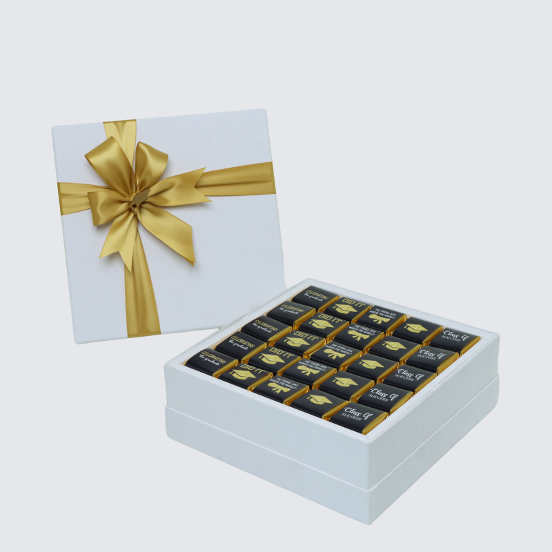 Graduation designed 25-piece chocolate hard box