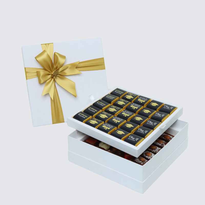 Graduation designed 50-piece chocolate hard box