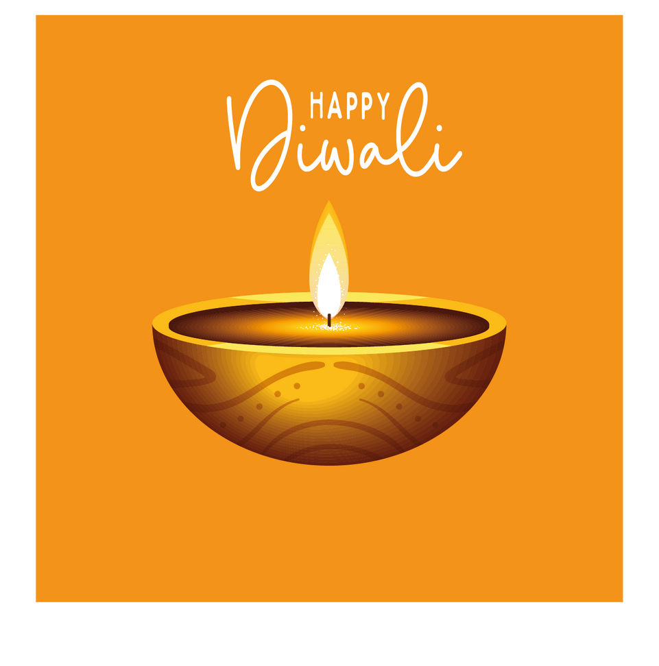 Happy diwali candle light designed greeting card